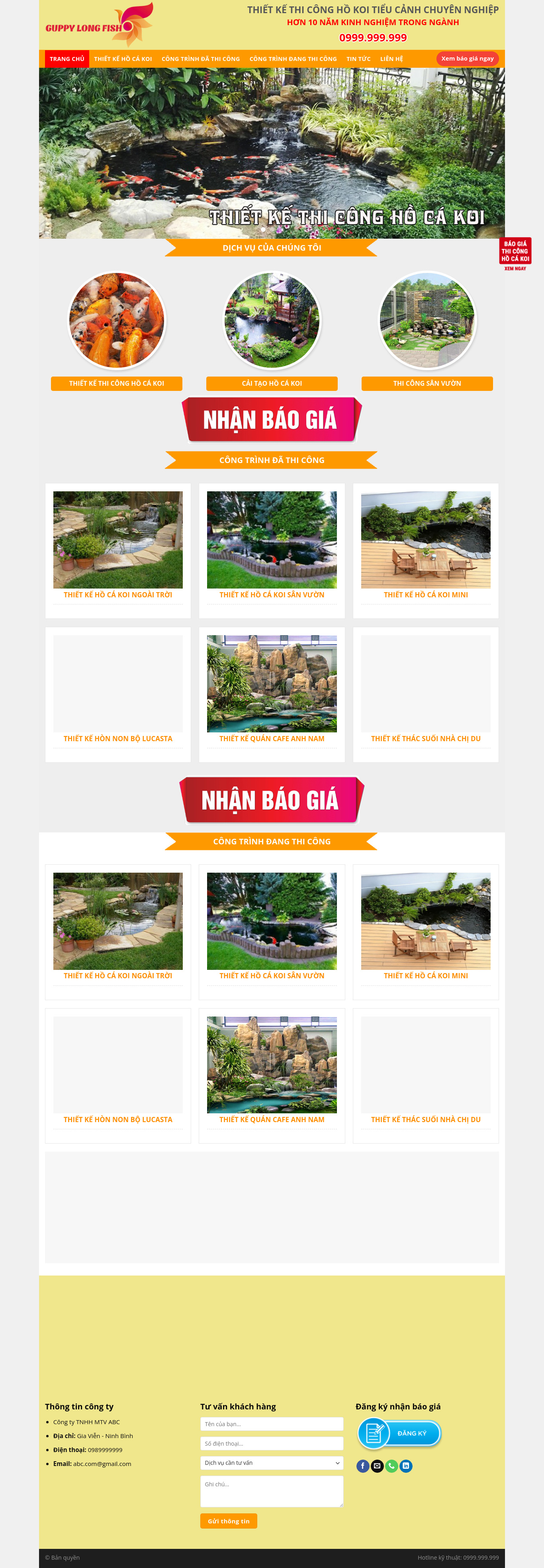 Thi Công Hồ Cá Koi, Tiểu Cảnh