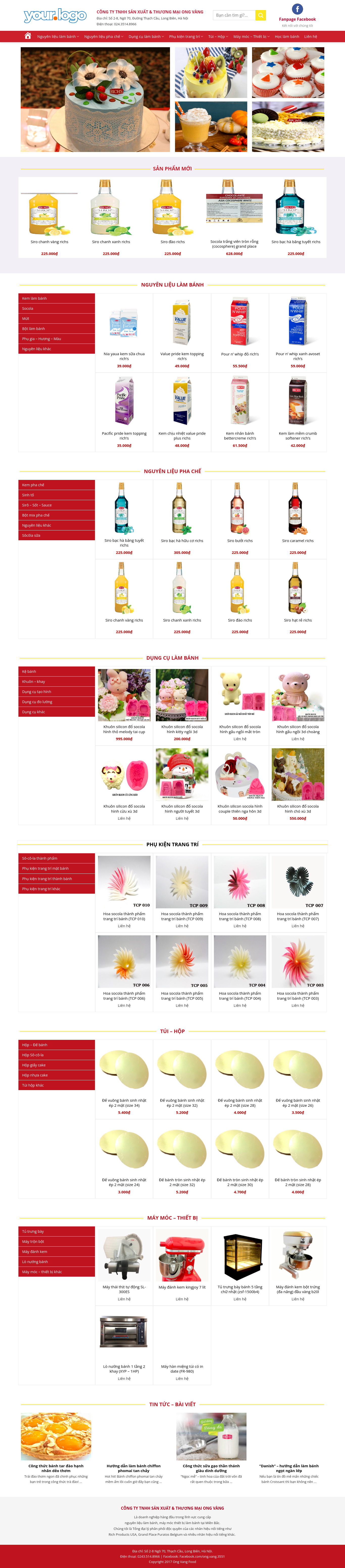 Bán Nguyên Liệu, Dung Cụ Làm Bánh 03