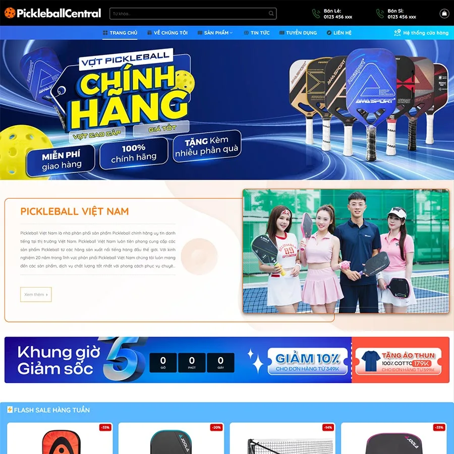 Bán Vợt, Phụ Kiện Pickleball