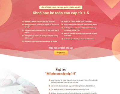Landing Page Khóa Học Kế Toán
