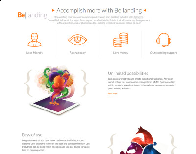 Be Landing Page