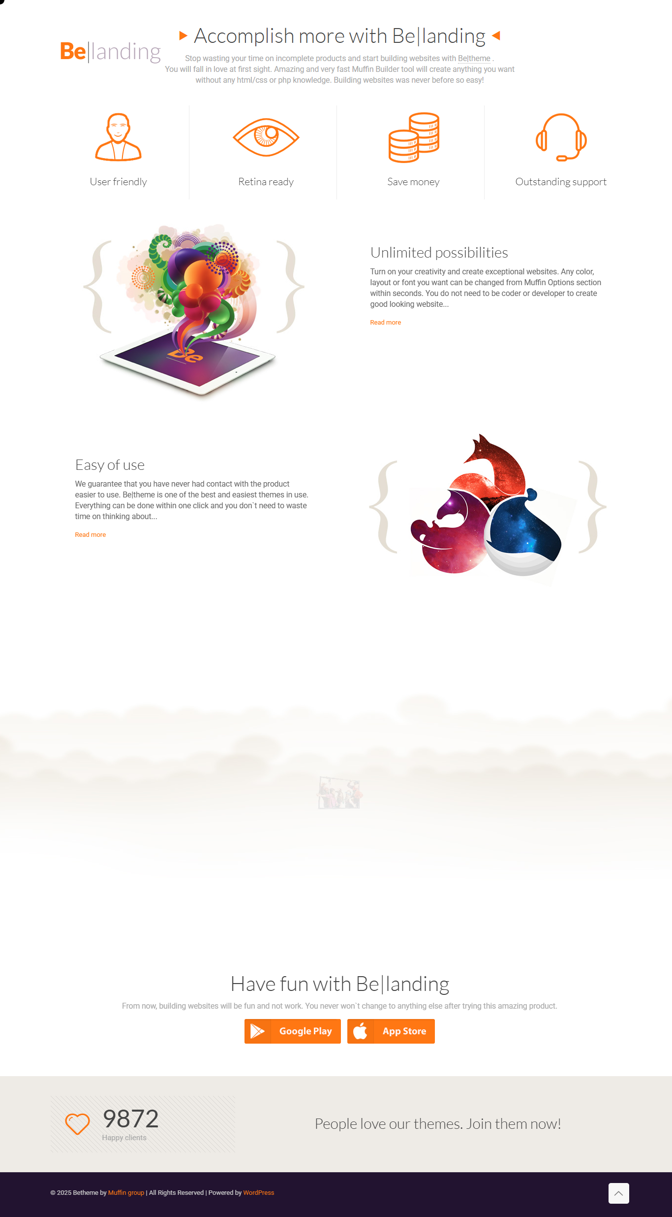 Be Landing Page