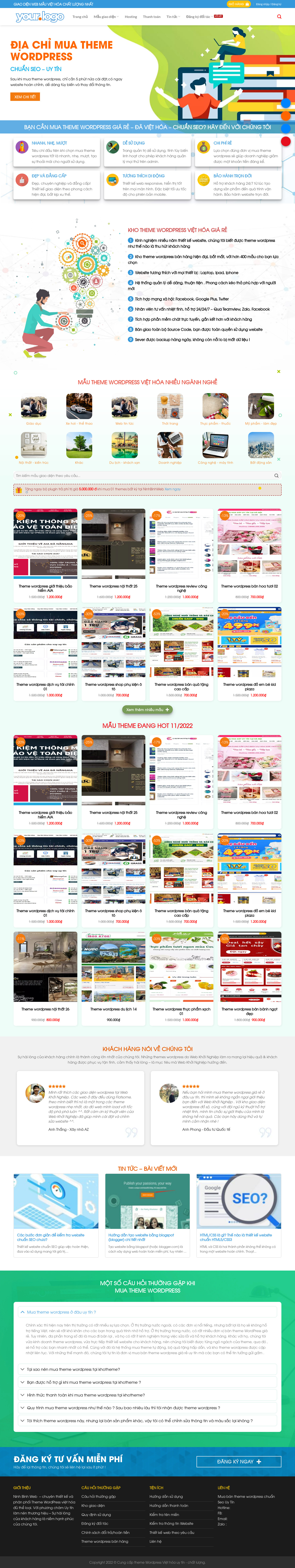 Bán Theme, Thiết Kế Website