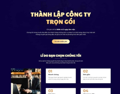 Landing Page Dịch Vụ Thành Lập Công Ty, Doanh Nghiệp