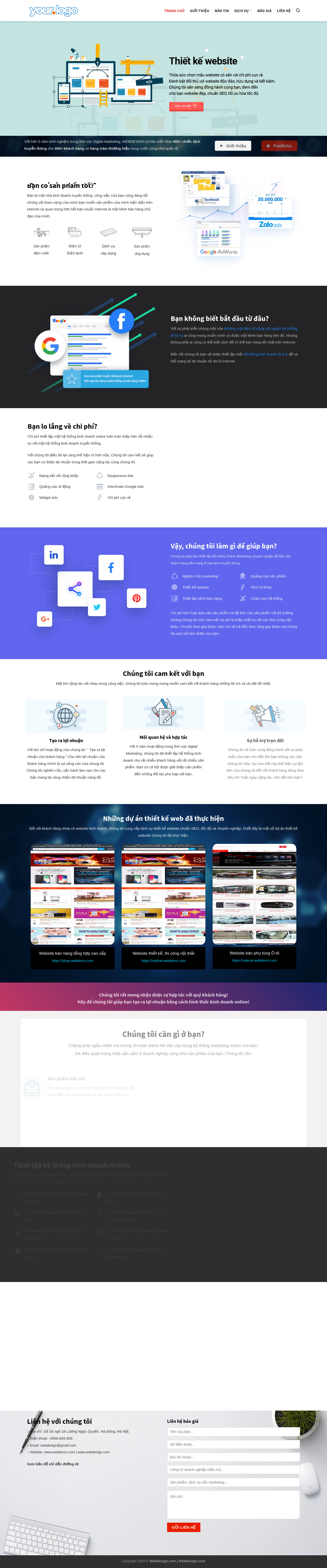 Công Ty Thiết Kế Web, Marketing Online
