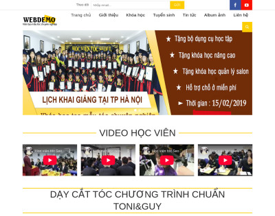 Đào Tạo, Khóa Học Mẫu Tóc