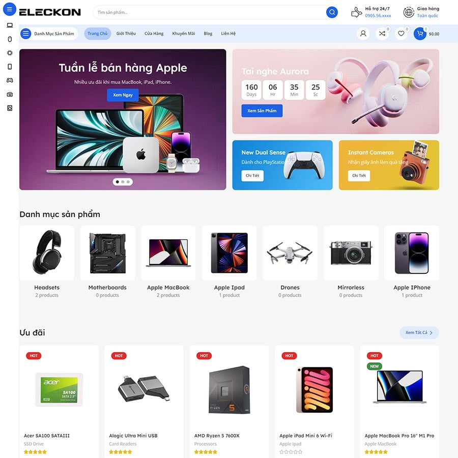 Elementor Bán Đồ Công Nghệ 05