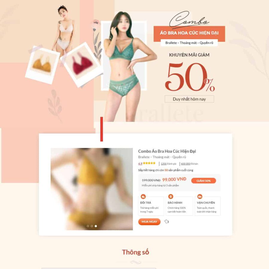 Landing Page Bán Hàng Nội Y