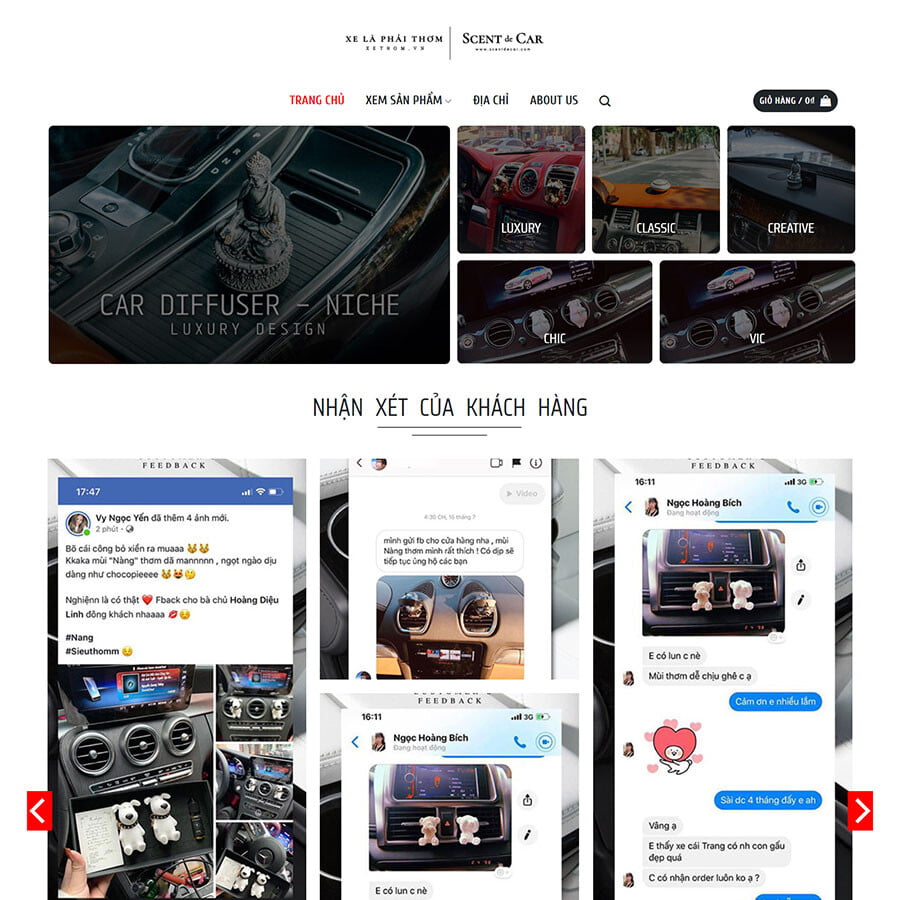Nước Hoa Cho Xe Hơi