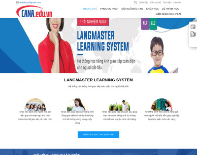Mấu Website Trung Tâm Tiếng Anh