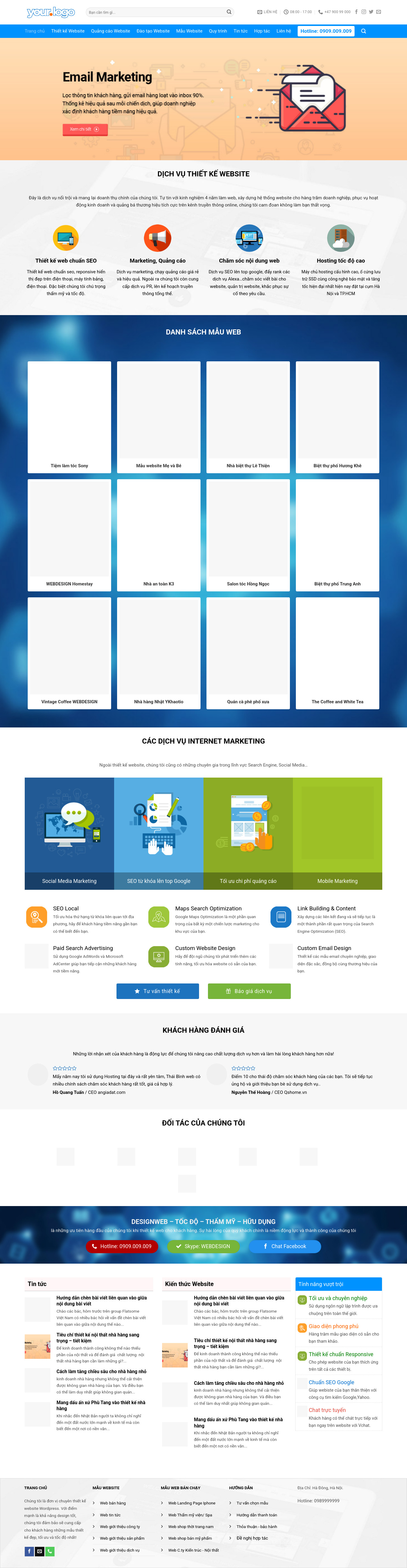 Dịch Vụ Thiết Kế Web, Marketing Online