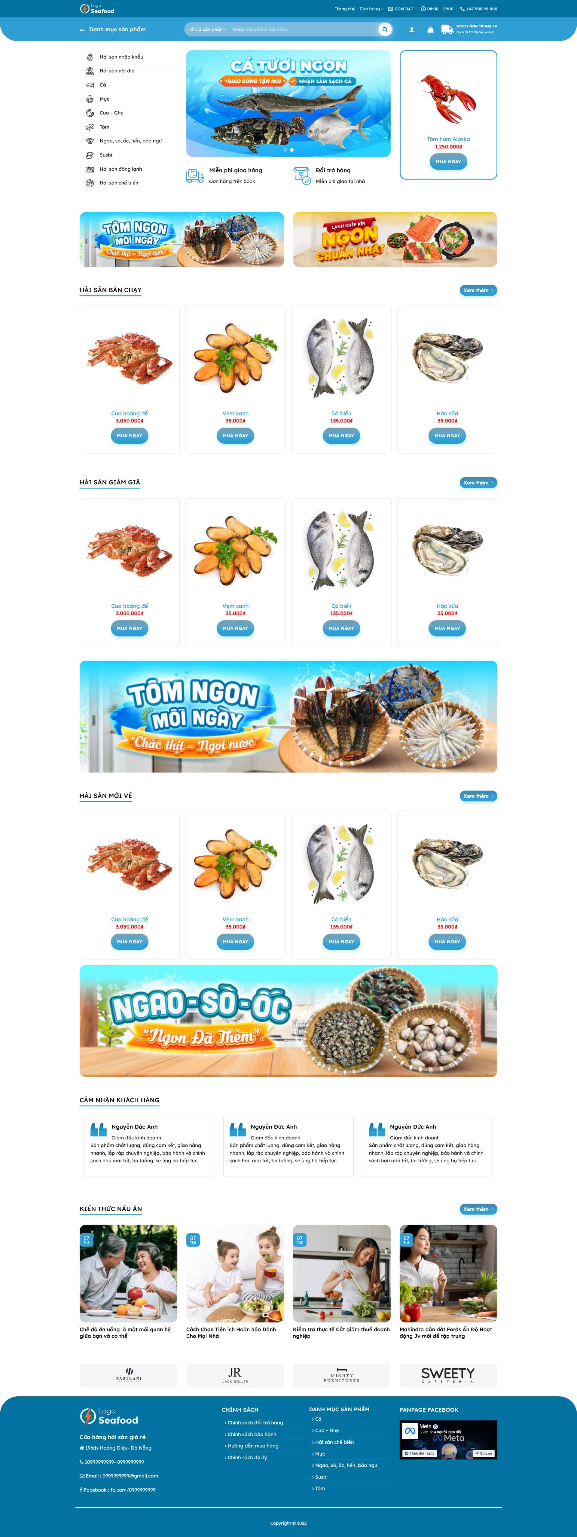 Bán Hải Sản 01 Chuẩn Đẹp