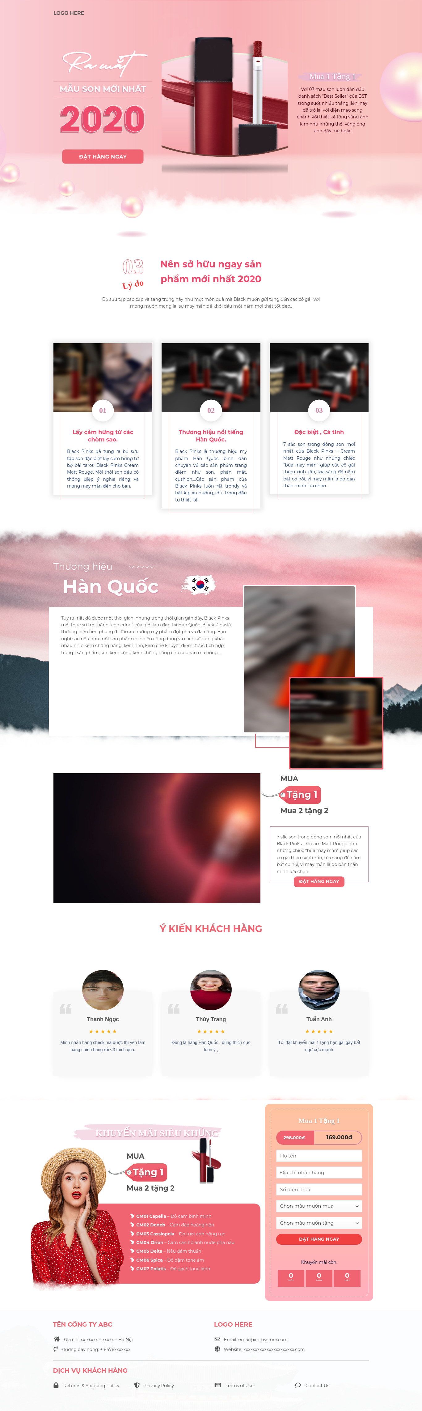 Lading Page Bán Son Dưỡng Môi