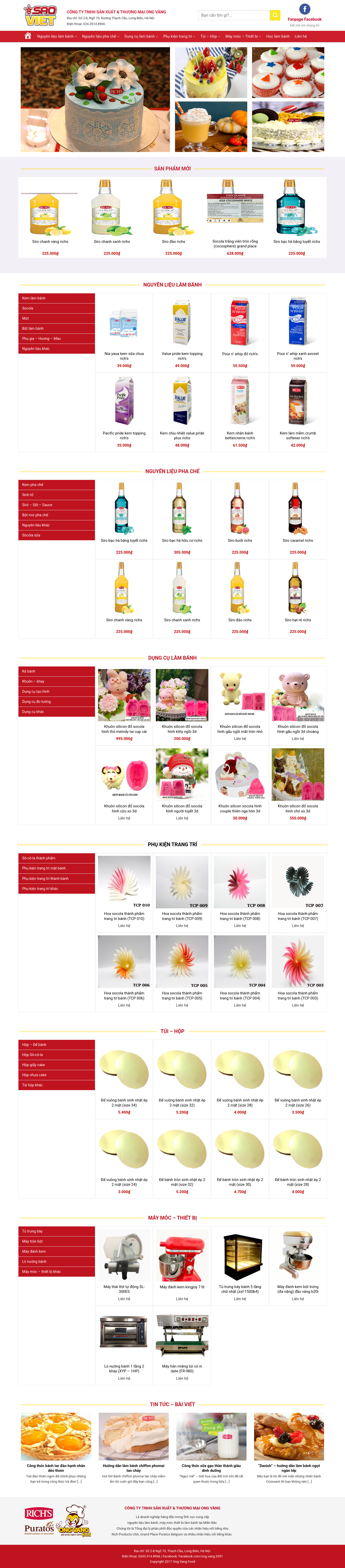 Bán Nguyên Liệu, Dung Cụ Làm Bánh 03