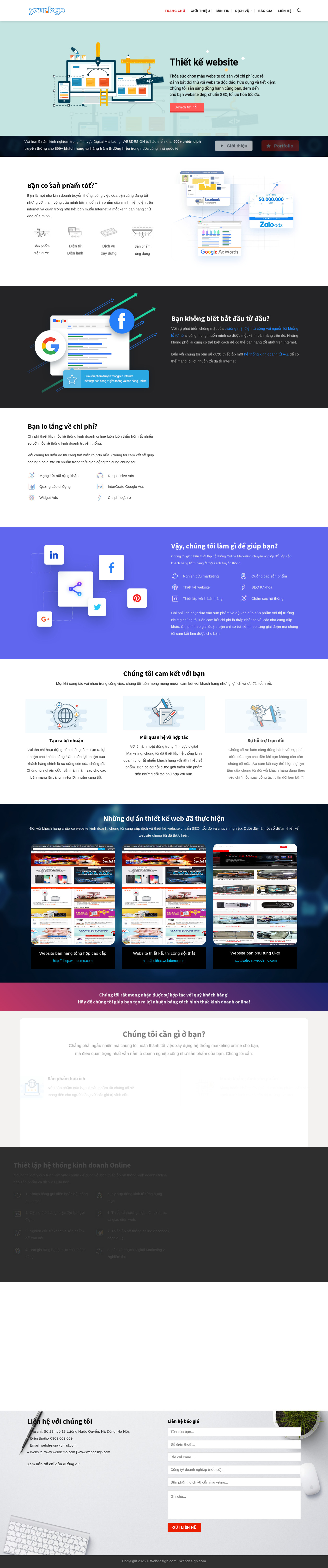 Công Ty Thiết Kế Web, Marketing Online