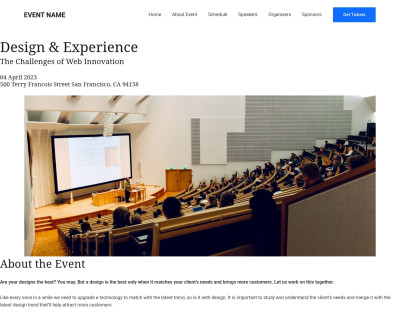 Event Landing Page