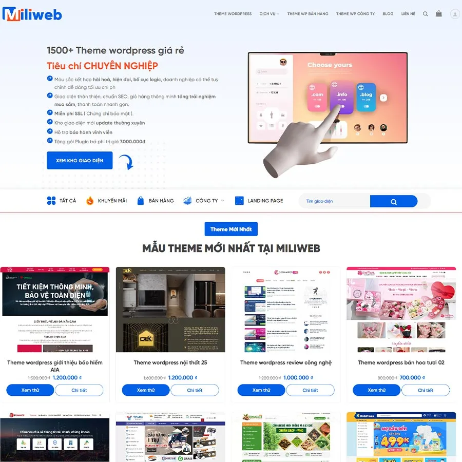 Bán Theme, Thiết Kế Website 02