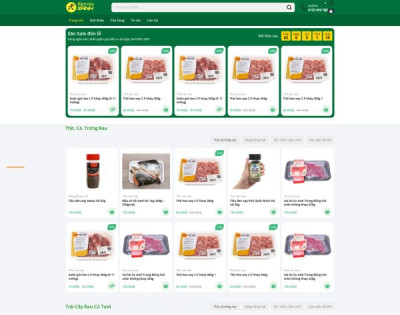 Dành Cho Website Bán Rau Quả, Thịt Cá