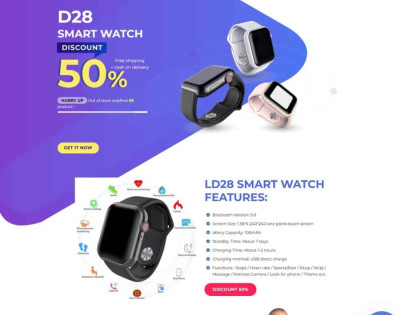 Landing Page Bán Đồng Hồ Thông Minh Smartwatch